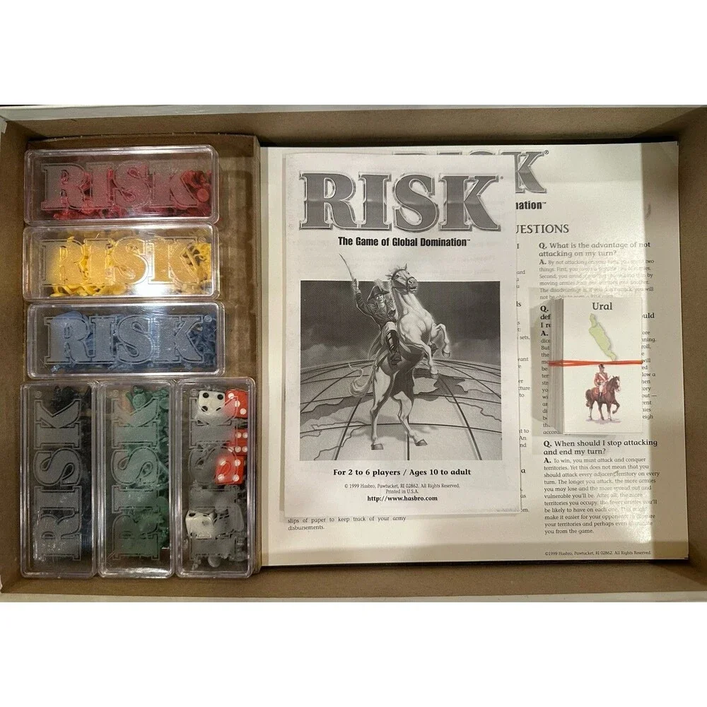 1998 Risk Board Game by Parker Brothers Complete  Great Condition Complete!